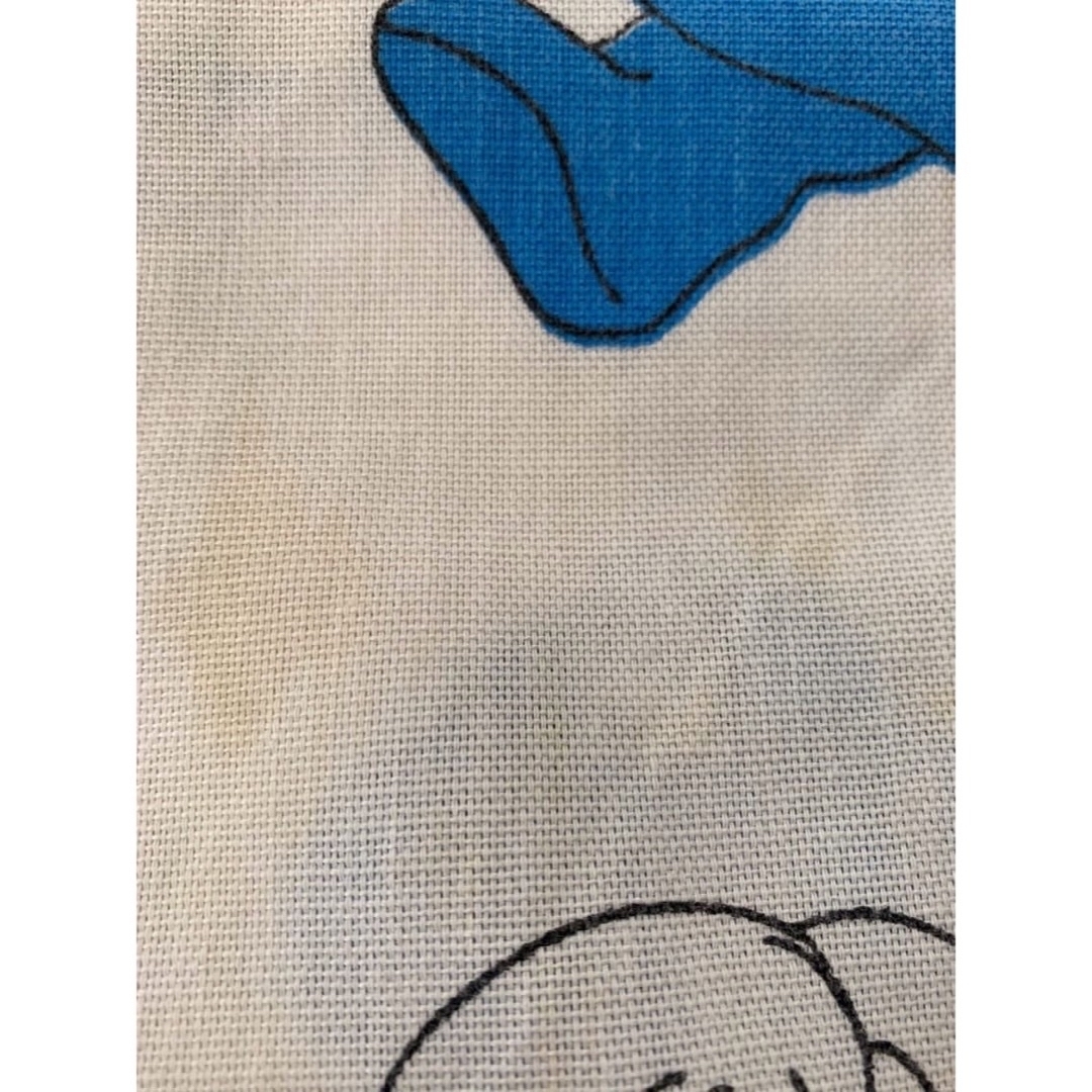 マクドナルド　ぬりえ　ビンテージ　フラット　シーツ　カバー　丸一枚　ヴィンテージ ハンドメイドの素材/材料(生地/糸)の商品写真