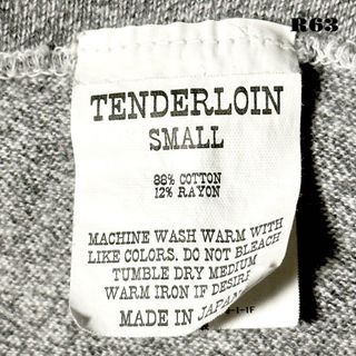 グレーロゴ人気品！ TENDERLOIN TEE 半袖Tシャツ グレー レッド 炭 赤 S