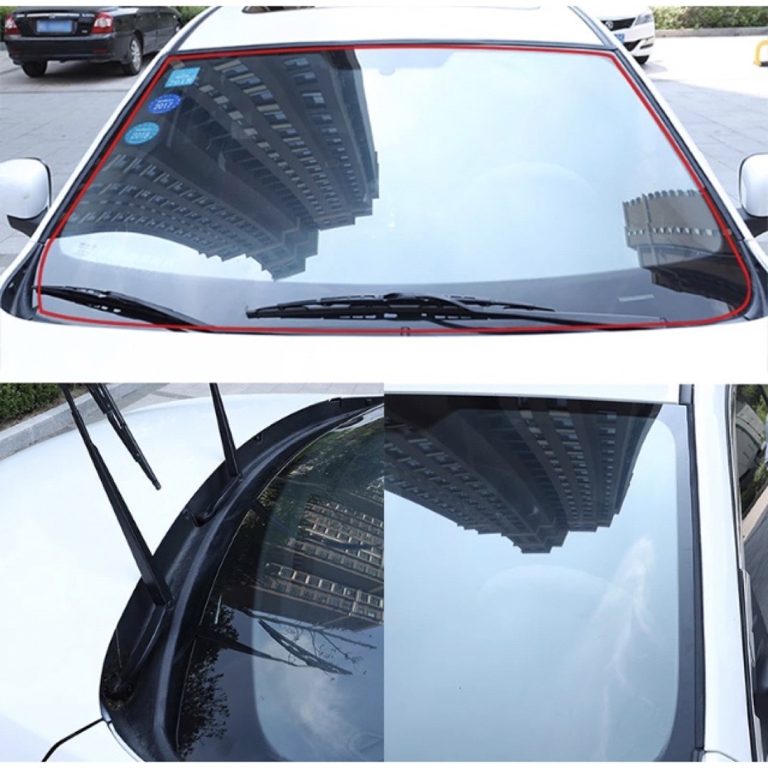 【新品】フロントガラス静音化　遮音モール　ウェザーストリップ　風切り音防止 自動車/バイクの自動車(車内アクセサリ)の商品写真
