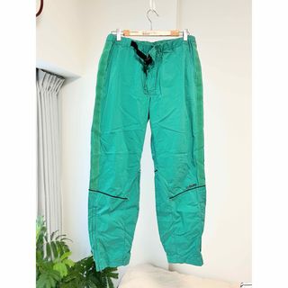 サイラス(SILAS)の【極美品・L】 サイラス VELCRO LINE PANTS ナイロン グリーン(ワークパンツ/カーゴパンツ)