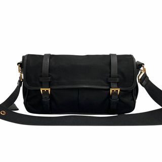 極 美品 希少品 袋付き PRADA プラダ 三角ロゴ 金具 ナイロン レザー
