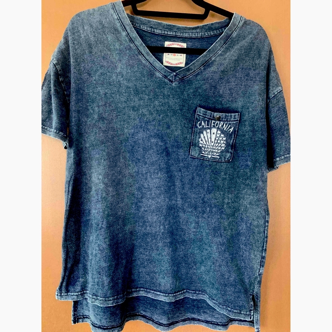 デニム色 シェルTシャツ レディースのトップス(シャツ/ブラウス(長袖/七分))の商品写真