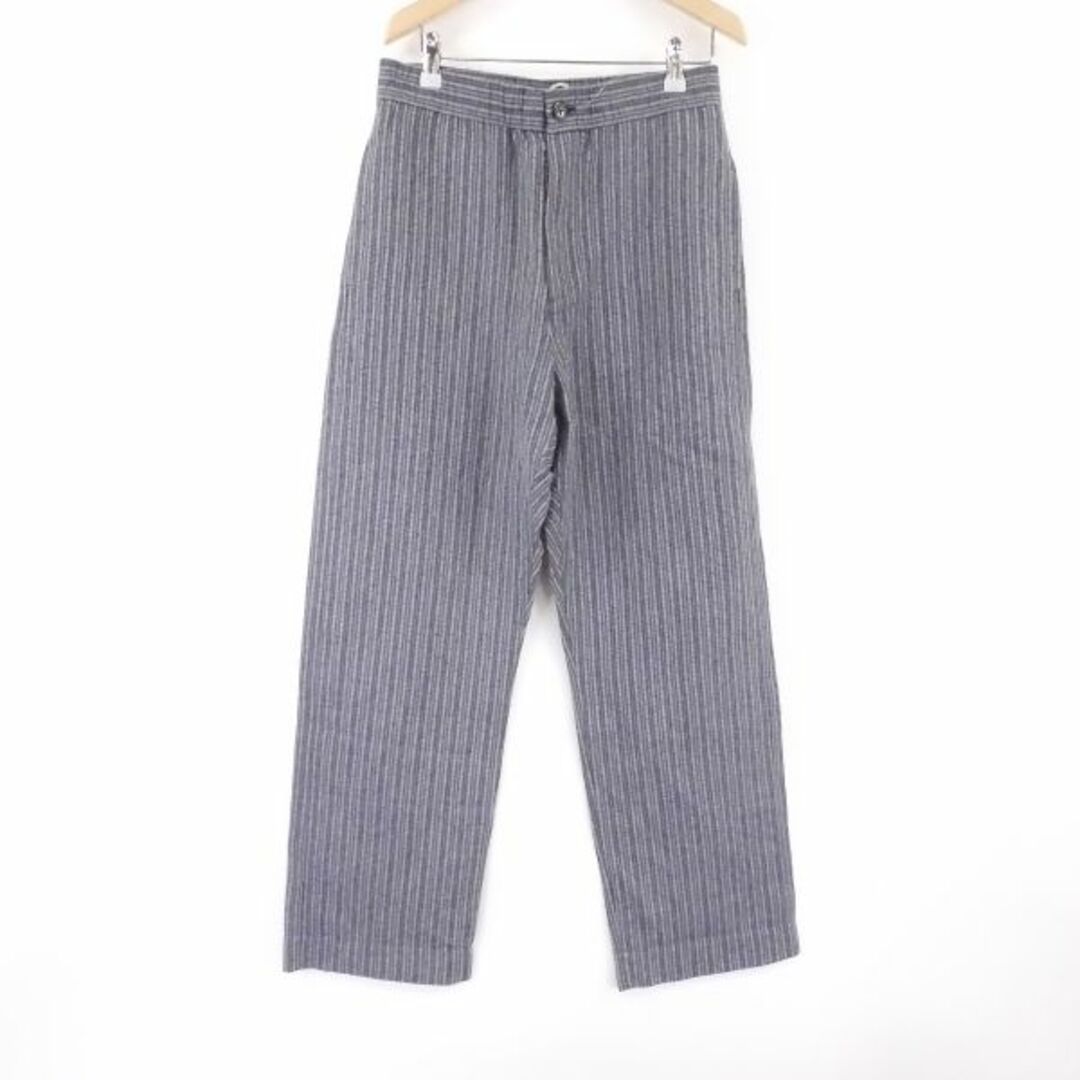 33cm股下美品 Snow Peak スノーピーク PA-21SU202 C/L Dobby Stripe Pants ストライプパンツ 1点 ネイビー S 麻、綿 ドビー織 コットンリネン ボトムス アウトドア AU1913A69