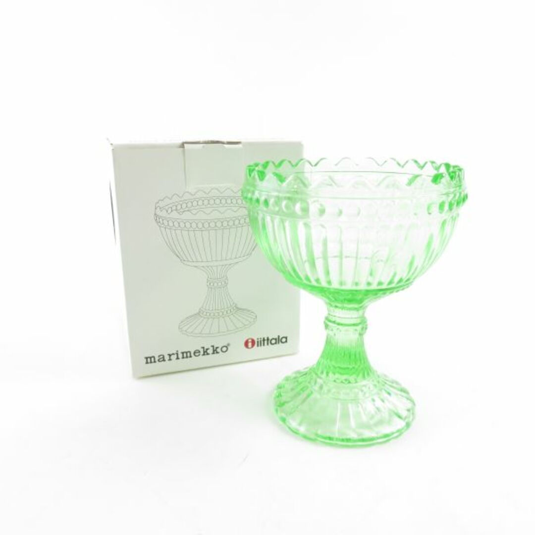 美品 iittala×marimekko イッタラ×マリメッコ マリボウル 1枚 小 スモール 120㎜ アップルグリーン 北欧 SU3935A1