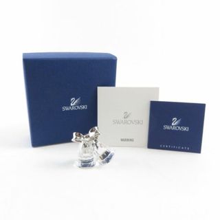 スワロフスキー(SWAROVSKI)の美品 SWAROVSKI スワロフスキー ウェディングベル オーナメント 1点 626792 シルバー クリア オブジェ 置物 SU3946A1 (インテリア雑貨)