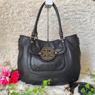 トリーバーチ(Tory Burch)の美品✨ トリーバーチ アマンダ ハンド ショルダーバッグ 2way レザー ロゴ(トートバッグ)