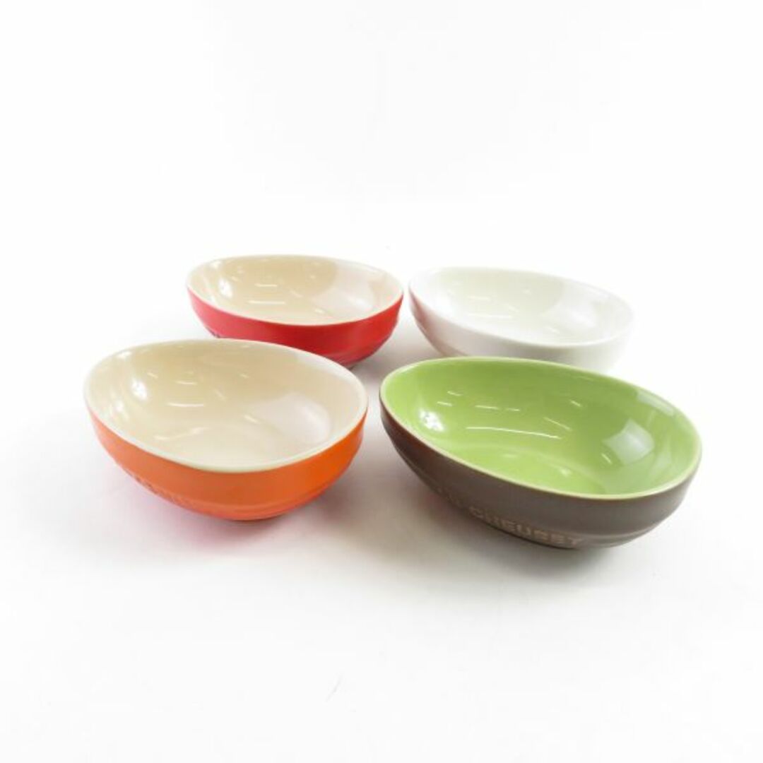 インテリア/住まい/日用品美品 Le Creuset ルクルーゼ アボカドディッシュ 4枚 小鉢 セット SY6635C