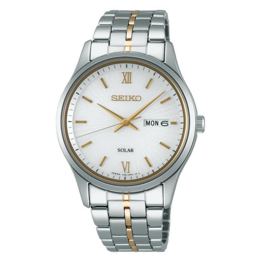 セイコー SEIKO 腕時計 スピリット ソーラー メンズ ホワイト SBPX071