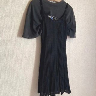 vintage ベロア切り替えワンピース hooked jantiques