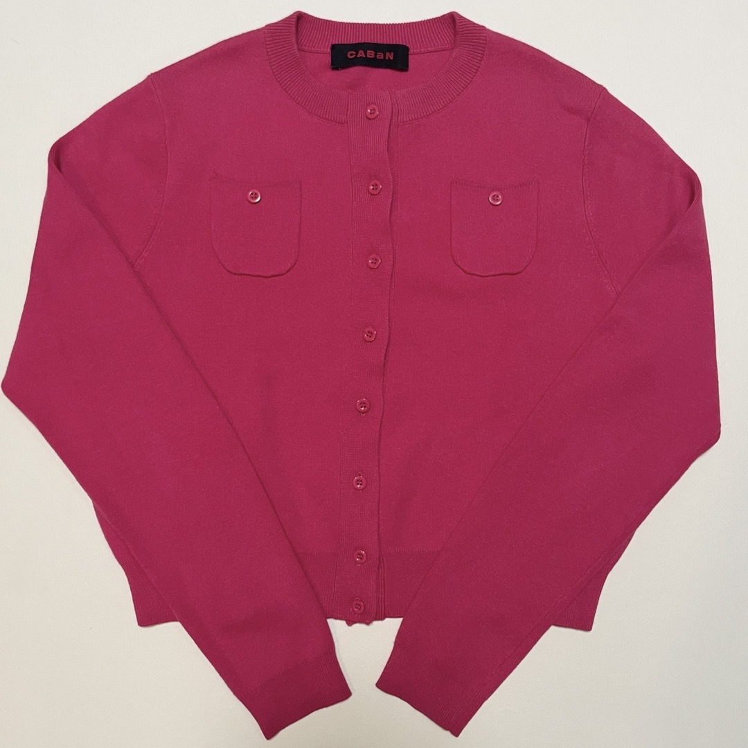美品 CABaN キャバン コットンカシミヤ カーディガン ピンク 35200