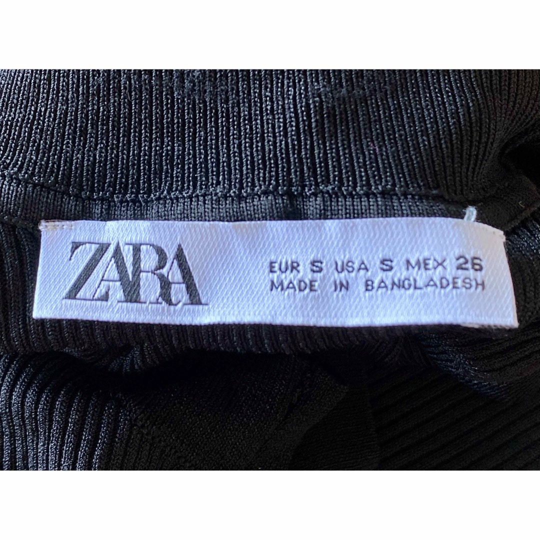 ZARA(ザラ)の美品【ZARA】アメリカンスリーブ タートルネック ニットトップス ブラック レディースのトップス(ニット/セーター)の商品写真