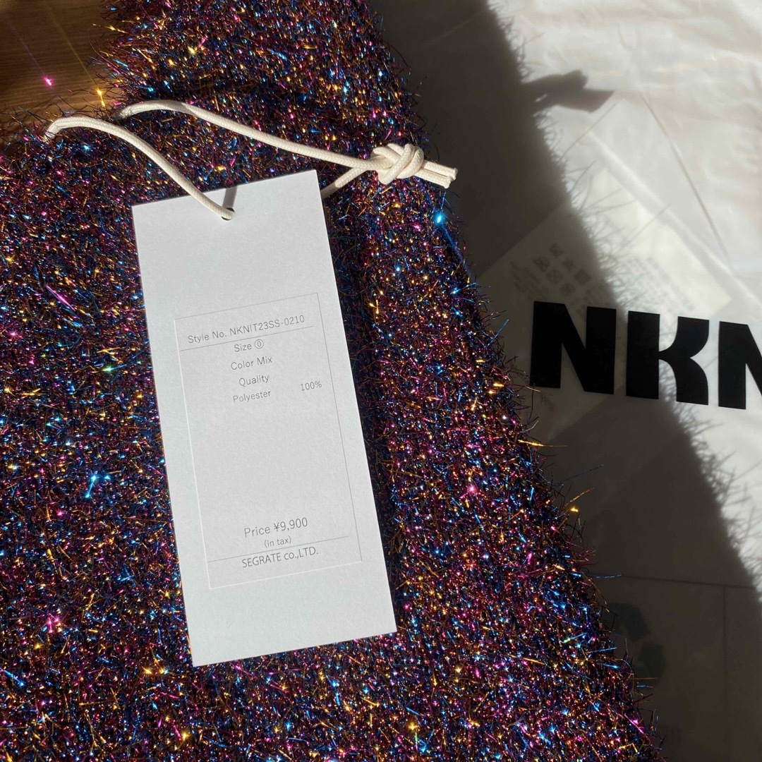 NKNIT キラキラ ニットバッグ レディースのバッグ(ハンドバッグ)の商品写真