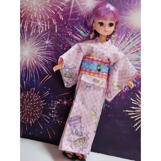 リカちゃん　ハンドメイド　はんなり浴衣　ゆめかわ　ドリームライト(その他)