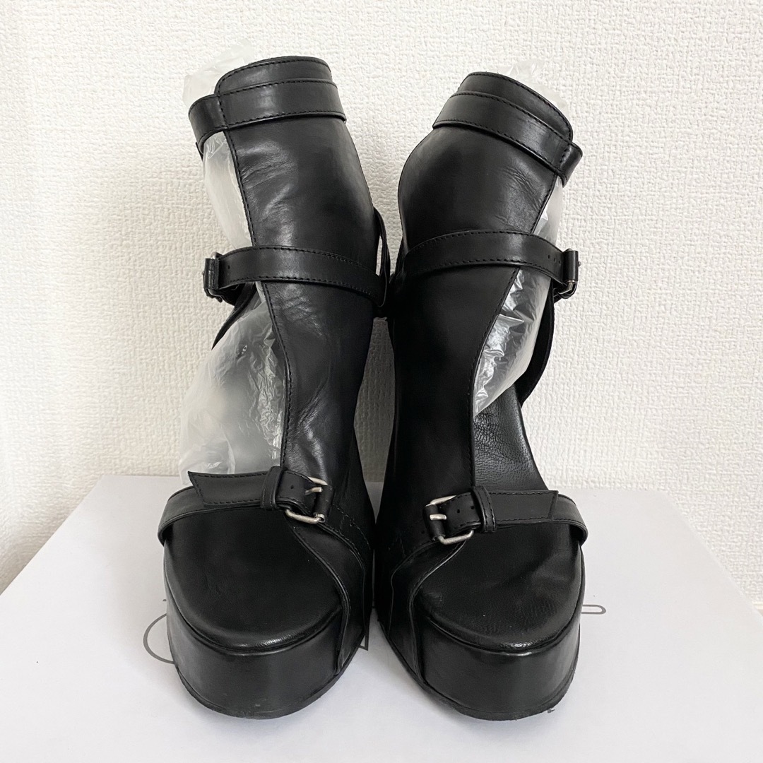 ann demeulemeester 本革 ウェッジ サンダル | bliss-spafizioterapi.com