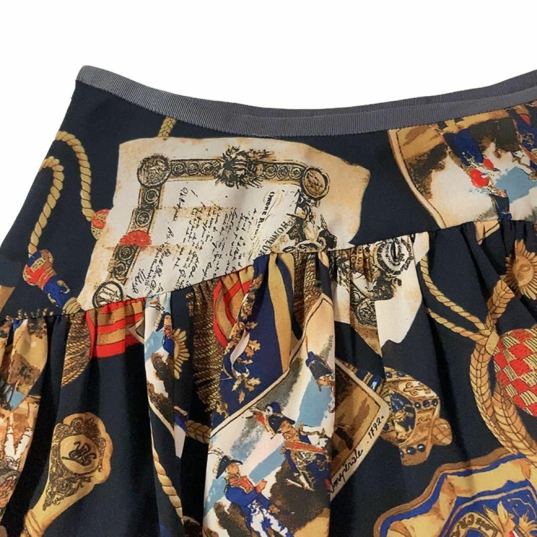 Lois CRAYON(ロイスクレヨン)のLois CRAYON ロイスクレヨン　スカート　フレア　シフォン　柄　M レディースのスカート(ひざ丈スカート)の商品写真