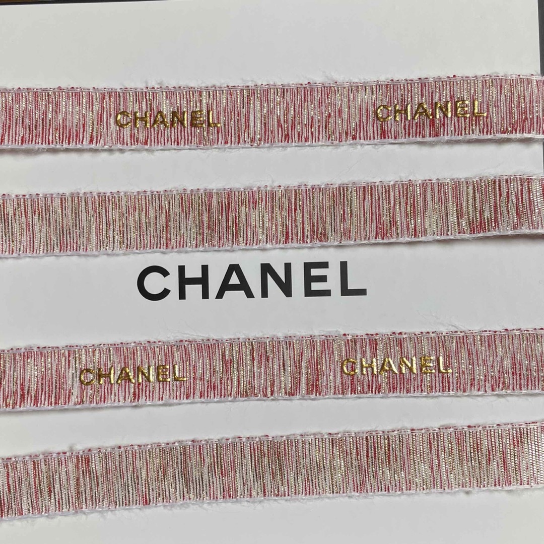 2025人気特価 CHANEL - 1mの通販 ピンク×ゴールド リボン ラッピング CHANEL 小物