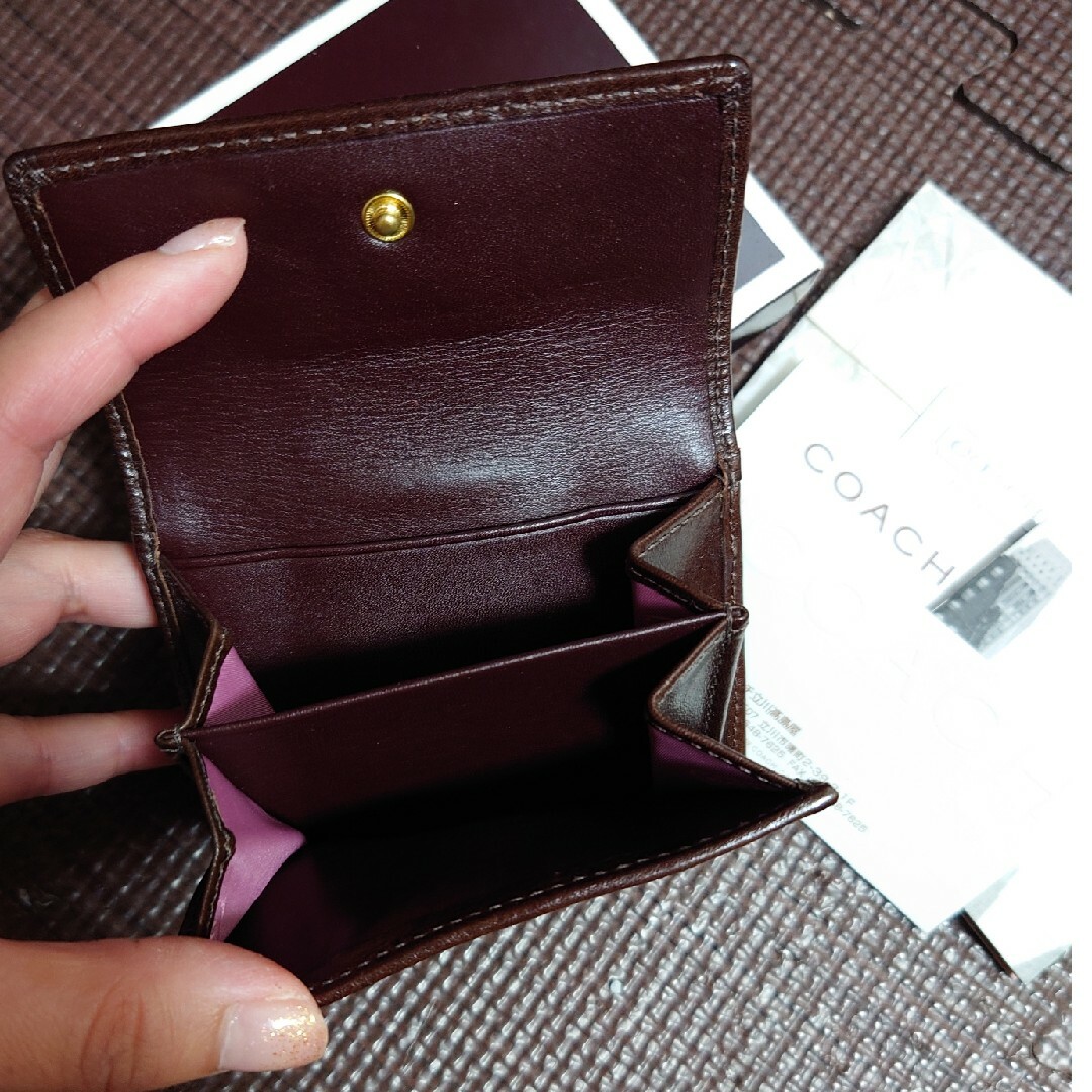 COACH(コーチ)の【美品】コーチ　ミニ財布 レディースのファッション小物(財布)の商品写真