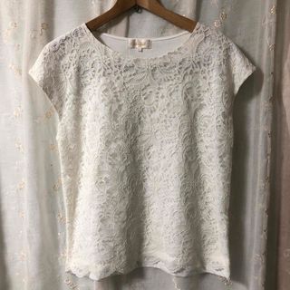 アルファキュービック(ALPHA CUBIC)のA/C DESIGN BY ALPHA CUBICレース　カットソー Tシャツ(シャツ/ブラウス(半袖/袖なし))