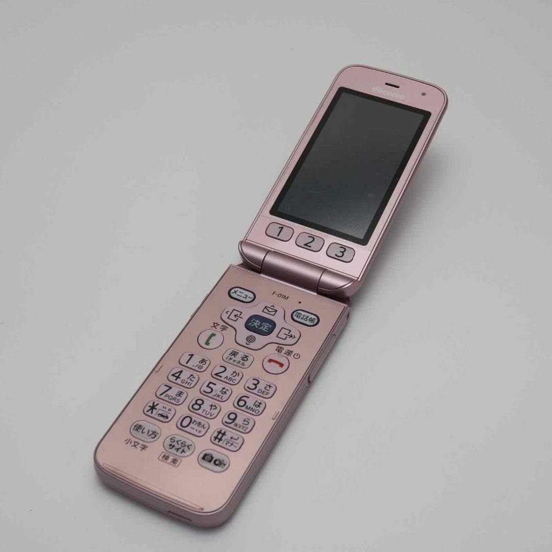 新品同様 F-01M ピンク ガラケー 白ロム セール価格で販売 スマホ/家電
