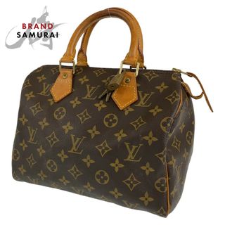 ルイヴィトン(LOUIS VUITTON)のLOUIS VUITTON ルイヴィトン モノグラム スピーディー25 ブラウン 茶 ゴールド金具 PVC M41528 ハンドバッグ トートバッグ レディース 403207 【中古】(ハンドバッグ)