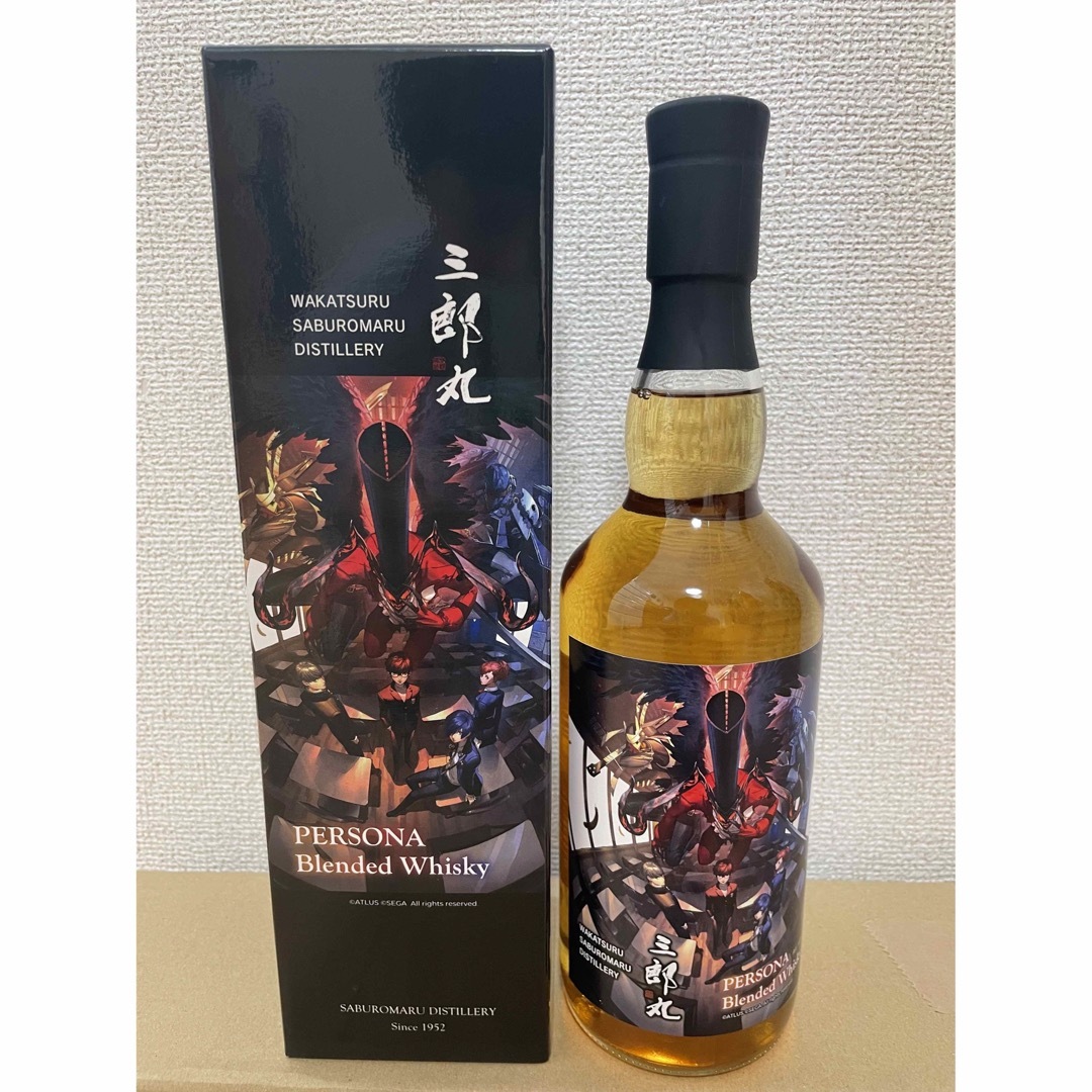 若鶴酒造(ワカツルシュゾウ)の三郎丸×ペルソナ  ブレンデッドウイスキー 食品/飲料/酒の酒(ウイスキー)の商品写真