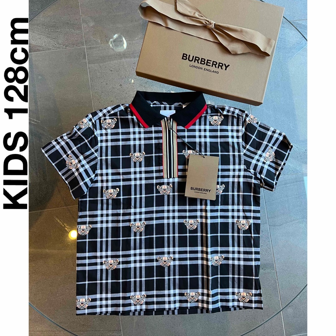 BURBERRY(バーバリー)のBURBERRY KIDS バーバリー ベア チェック ポロシャツ 未使用 キッズ/ベビー/マタニティのキッズ服男の子用(90cm~)(Tシャツ/カットソー)の商品写真