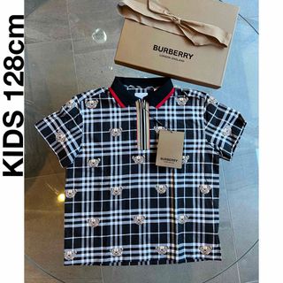 バーバリー(BURBERRY)のBURBERRY KIDS バーバリー ベア チェック ポロシャツ 未使用(Tシャツ/カットソー)