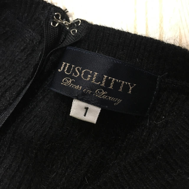 JUSGLITTY(ジャスグリッティー)のピンク☆フラワーニュアンスドッキングワンピ レディースのワンピース(ひざ丈ワンピース)の商品写真