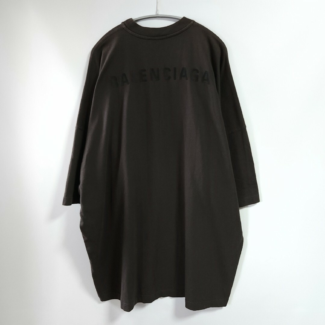 BALENCIAGA バックロゴ Tシャツ グレー バレンシアガ