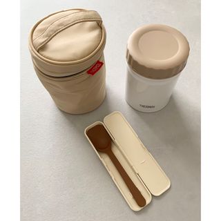 サーモス(THERMOS)のサーモス 3点セット 真空断熱スープジャー  ポーチ スプーン(弁当用品)