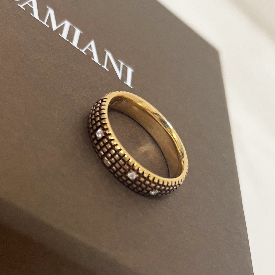 Damiani(ダミアーニ)のDAMIANI ダミアーニ メトロポリタン リング 指輪 PG ゴールド ダイヤ メンズのアクセサリー(リング(指輪))の商品写真