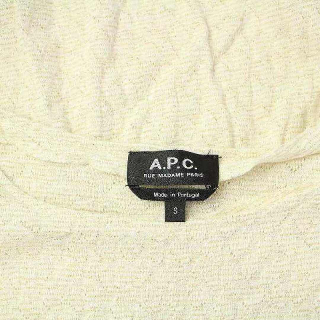 A.P.C(アーペーセー)のアーペーセー カットソー プルオーバー 長袖 クルーネック ラメ S ベージュ レディースのトップス(カットソー(長袖/七分))の商品写真