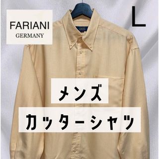 FARIANI GERMANY☆カッターシャツ☆メンズ☆長袖☆Lサイズ☆オレンジ(シャツ)