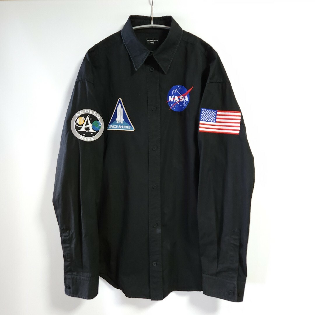 BALENCIAGA × NASA ワッペンオーバーサイズシャツ バレンシアガ | www