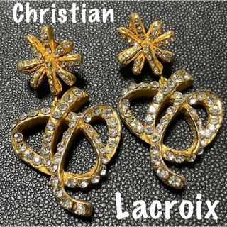 希少☆特大!! Christian Lacroix ラクロワ イヤリング-
