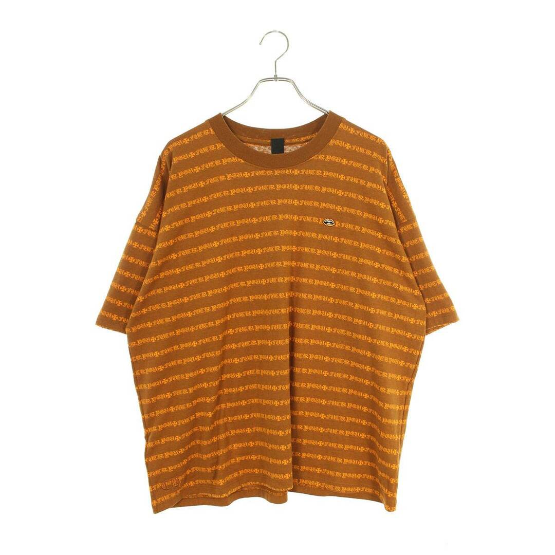 クロムハーツ  Y NOT Stripe マティボーイワイノットFUCKYOUボーダープリントTシャツ  メンズ L