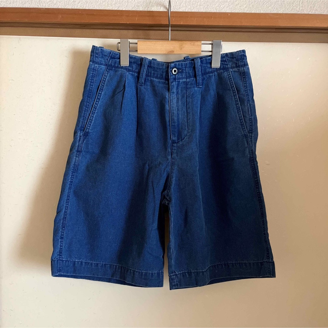 GAP(ギャップ)のGAP インディゴ 鹿の子　ハーフパンツ メンズのパンツ(ショートパンツ)の商品写真