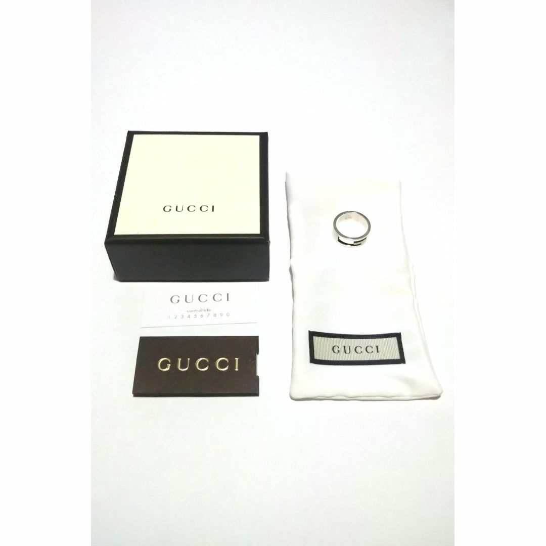 Gucci(グッチ)のGUCCIグッチ ブランデッドシルバーGリング 18 美品 メンズのアクセサリー(リング(指輪))の商品写真