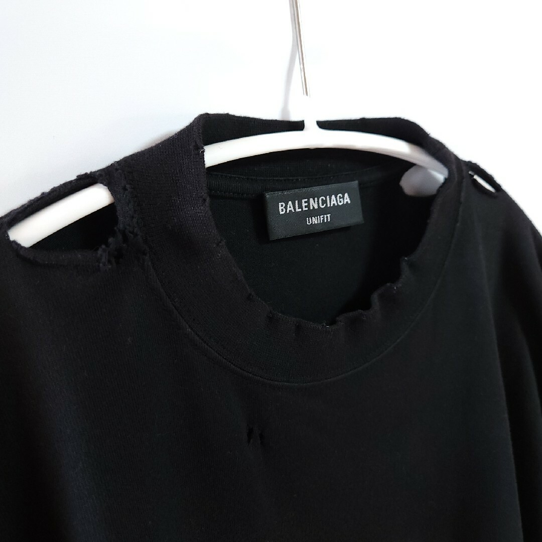 22SS BALENCIAGA ヴィンテージ加工Tシャツ BBロゴ バレンシアガ-
