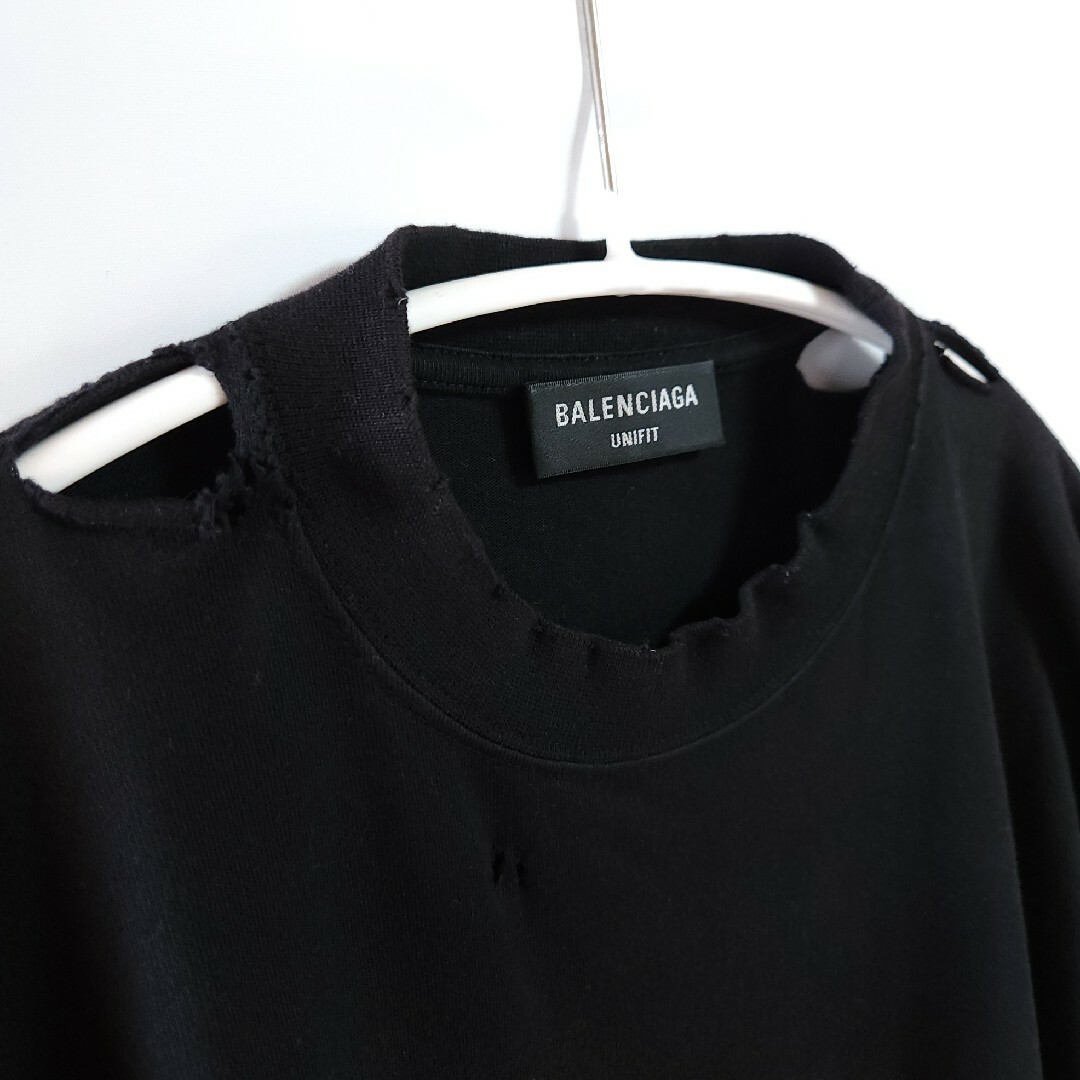 22SS BALENCIAGA ヴィンテージ加工Tシャツ BBロゴ バレンシアガ