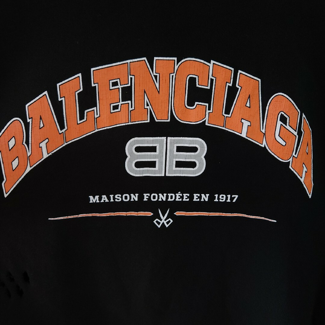 22SS BALENCIAGA ヴィンテージ加工Tシャツ BBロゴ バレンシアガ-