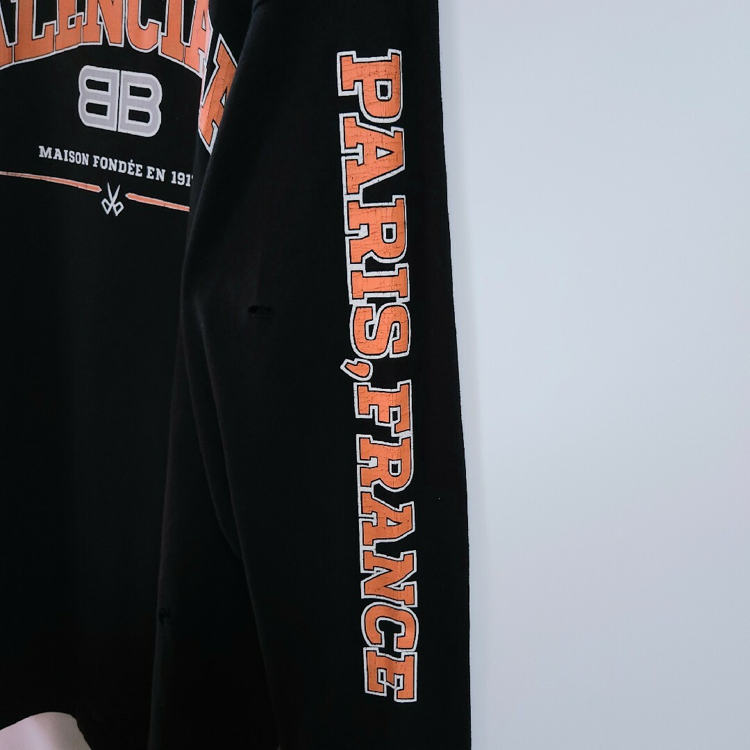 22SS BALENCIAGA ヴィンテージ加工Tシャツ BBロゴ バレンシアガ