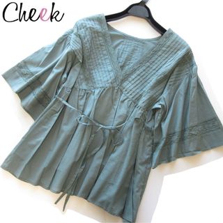 アルシーヴ(archives)のきくまる様専用◆新品Cheek ピンタックレースフレアブラウス/GRN/＋他1点(シャツ/ブラウス(半袖/袖なし))