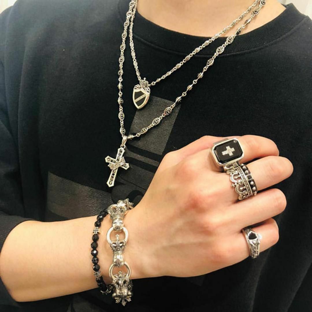 定価5.5万☆Justin Davis クラウンネックレス(50cm)4-