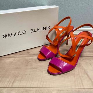 マノロブラニク(MANOLO BLAHNIK)の【美品】MANOLO BLAHNIK サンダル/ハイヒール(サンダル)