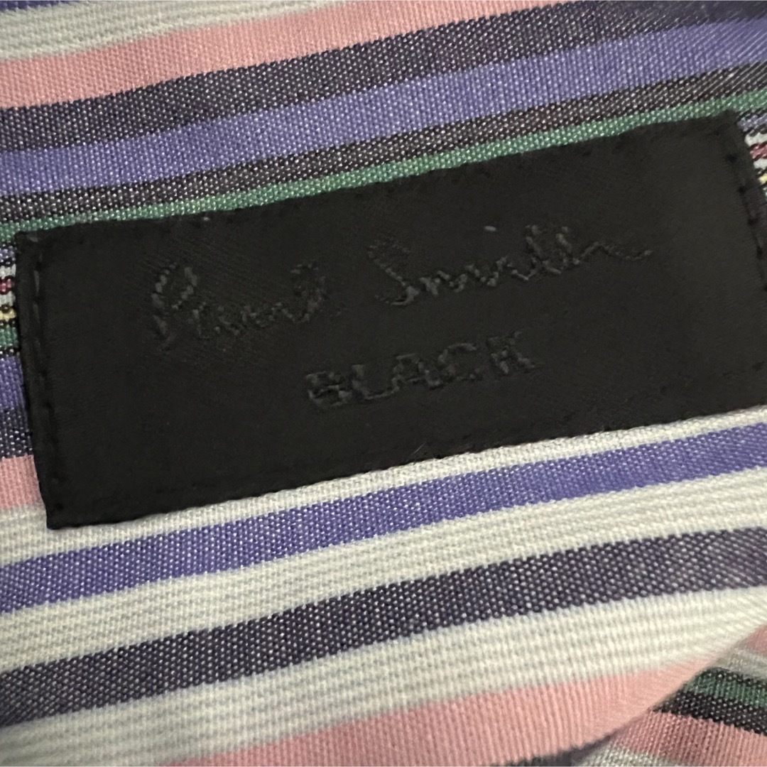 Paul Smith(ポールスミス)の【良品】Paul Smith BLACK マルチストライプ　花柄シャツ　サイズM レディースのトップス(シャツ/ブラウス(半袖/袖なし))の商品写真