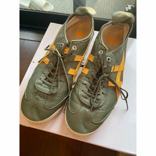 オニツカタイガー(Onitsuka Tiger)のオニツカタイガー　スニーカー　グリーン　1回着用(スニーカー)