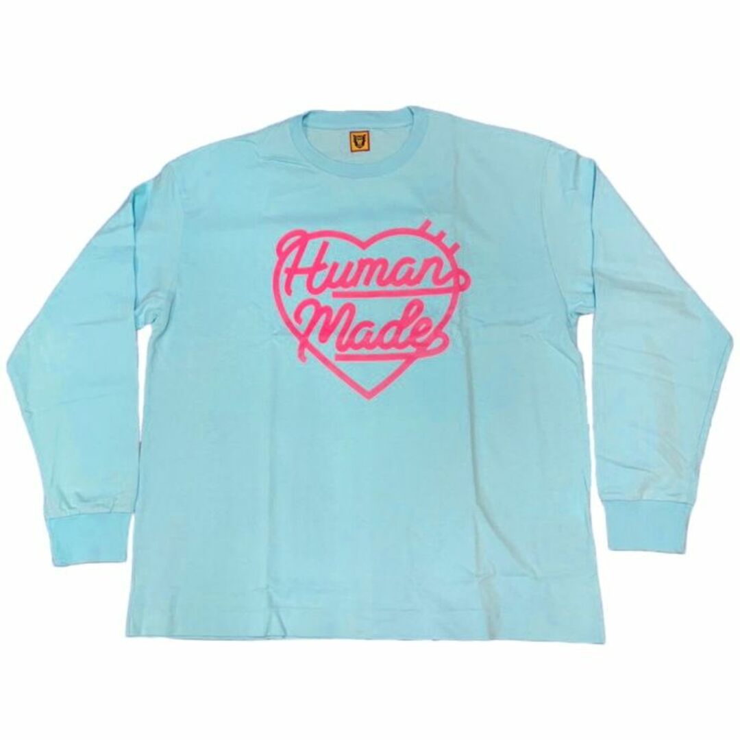 公式超高品質 2023 Human Made HEART L/S T-SHIRT 青 XL Tシャツ