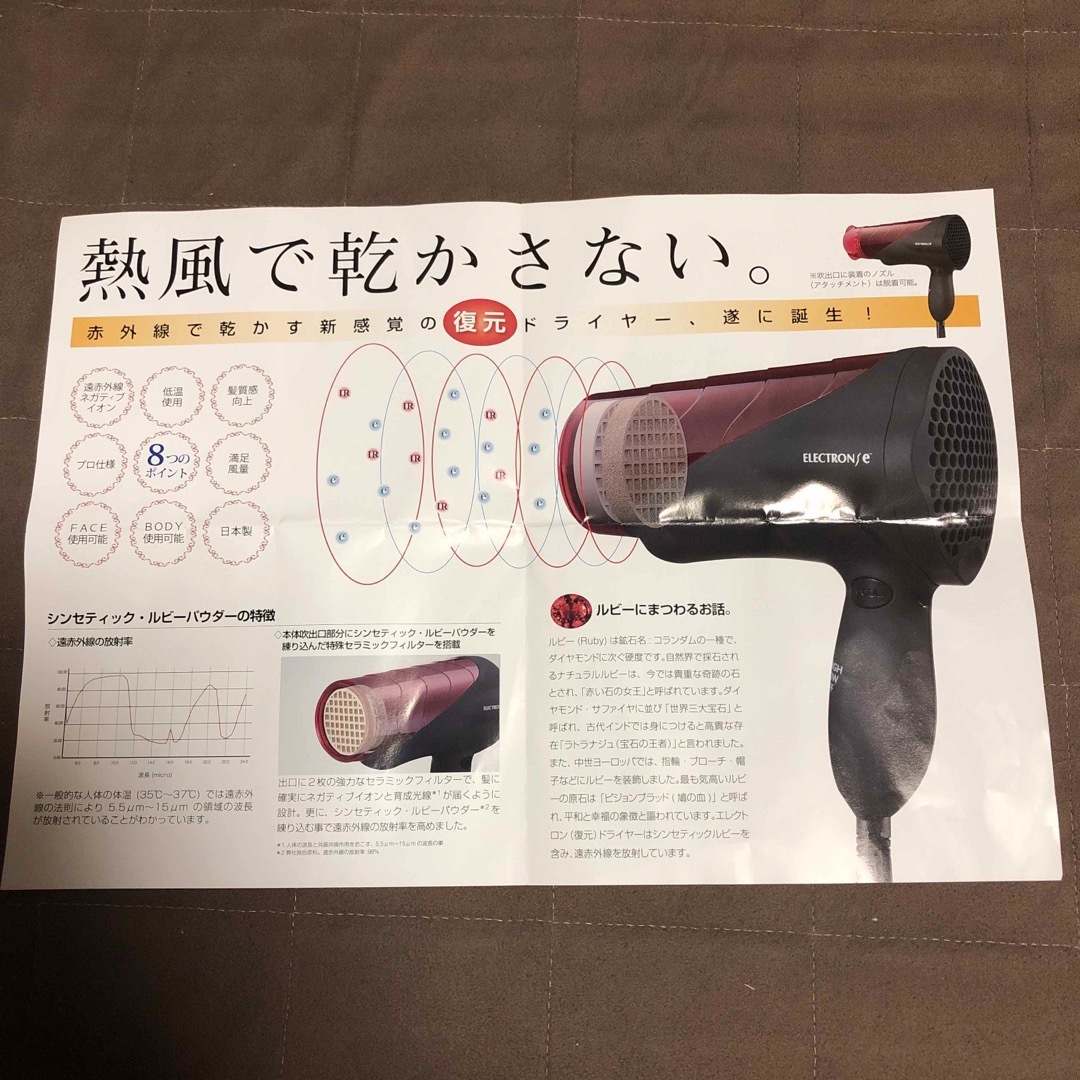 エレクトロン復元ドライヤー スマホ/家電/カメラの美容/健康(ドライヤー)の商品写真