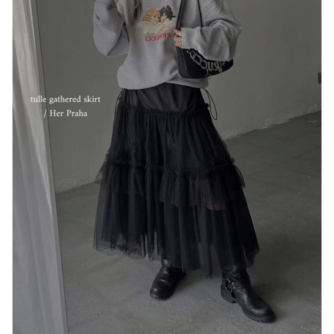 litmus Her Praha tulle gathered skirtの通販 by K｜ラクマ